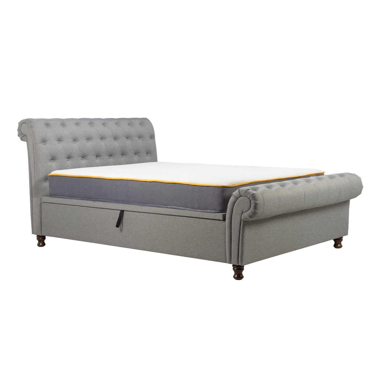 Castello Super King Side Ottoman - Grey