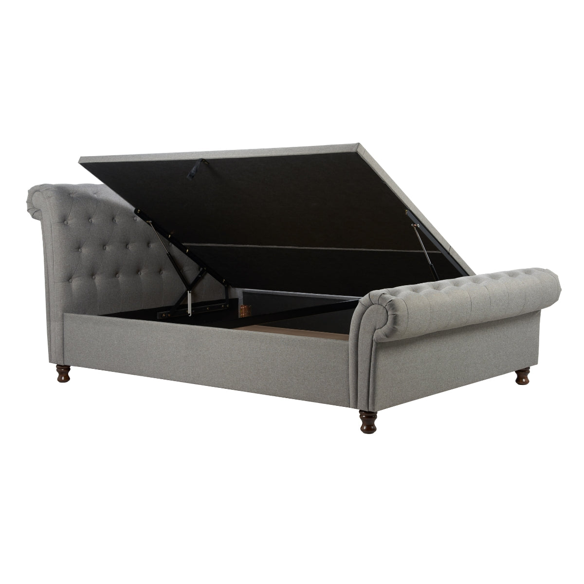 Castello Super King Side Ottoman - Grey
