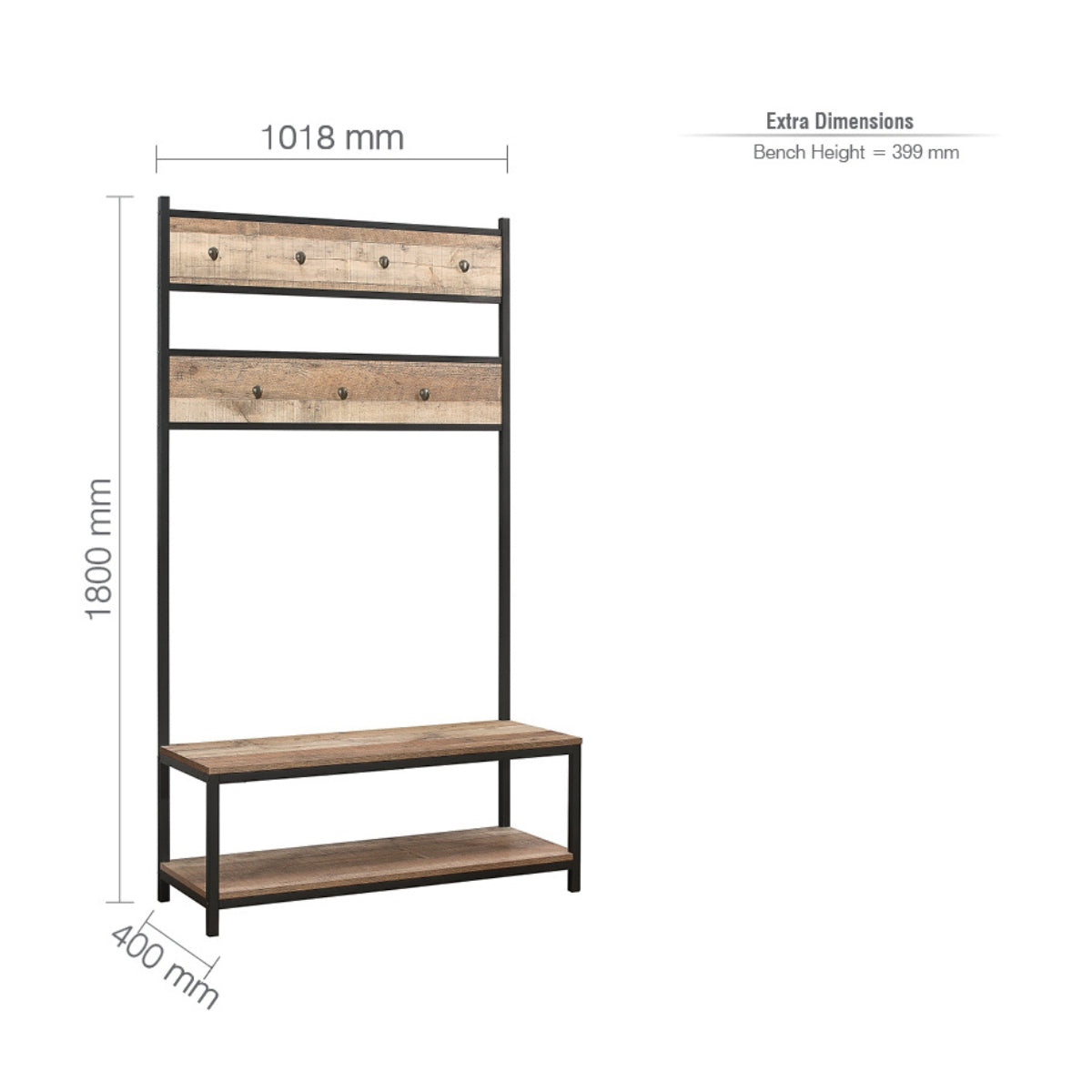 Urban Coat Rack & Bench