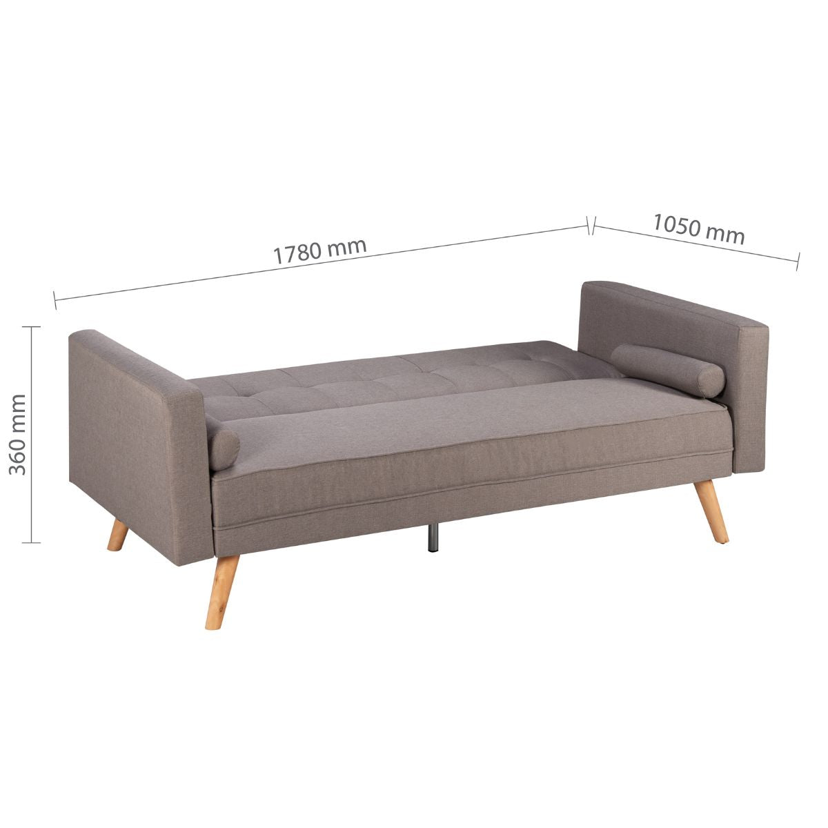 Ethan Large Sofa Bed Grey