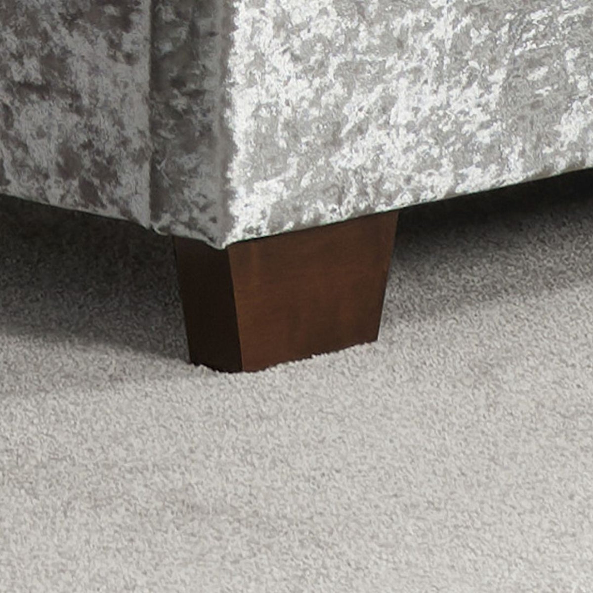 Cologne 4ft6 Double Bed - Grey Crushed Velvet