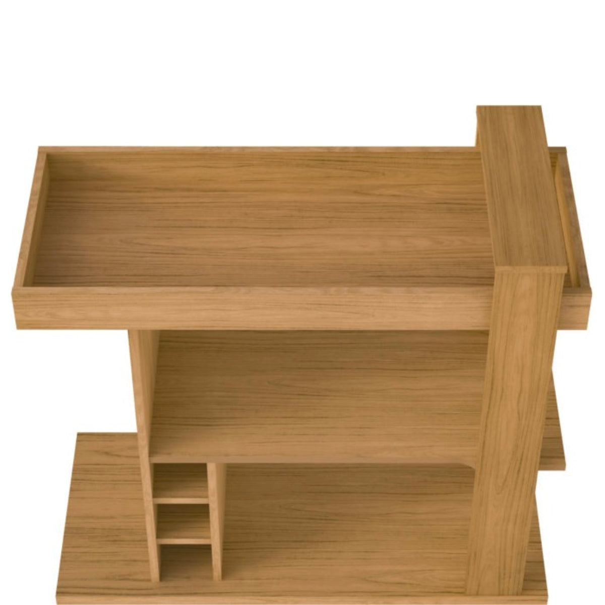 Naples Breakfast Bar/Drinks Cart - Oak