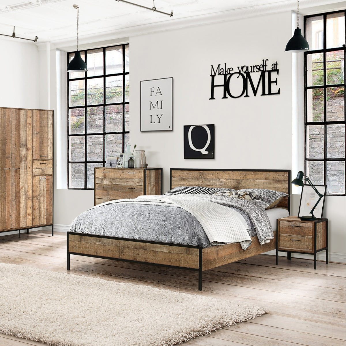 Urban Rustic King Bed