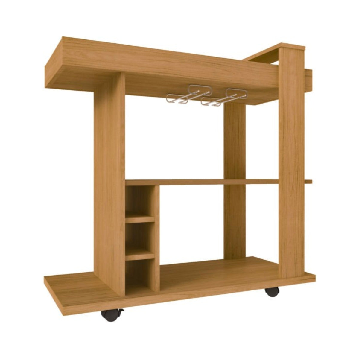 Naples Breakfast Bar/Drinks Cart - Oak