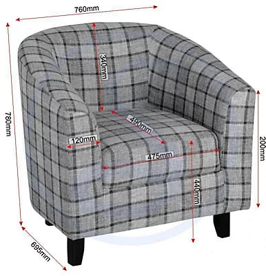Hammond Checked Tub Chair