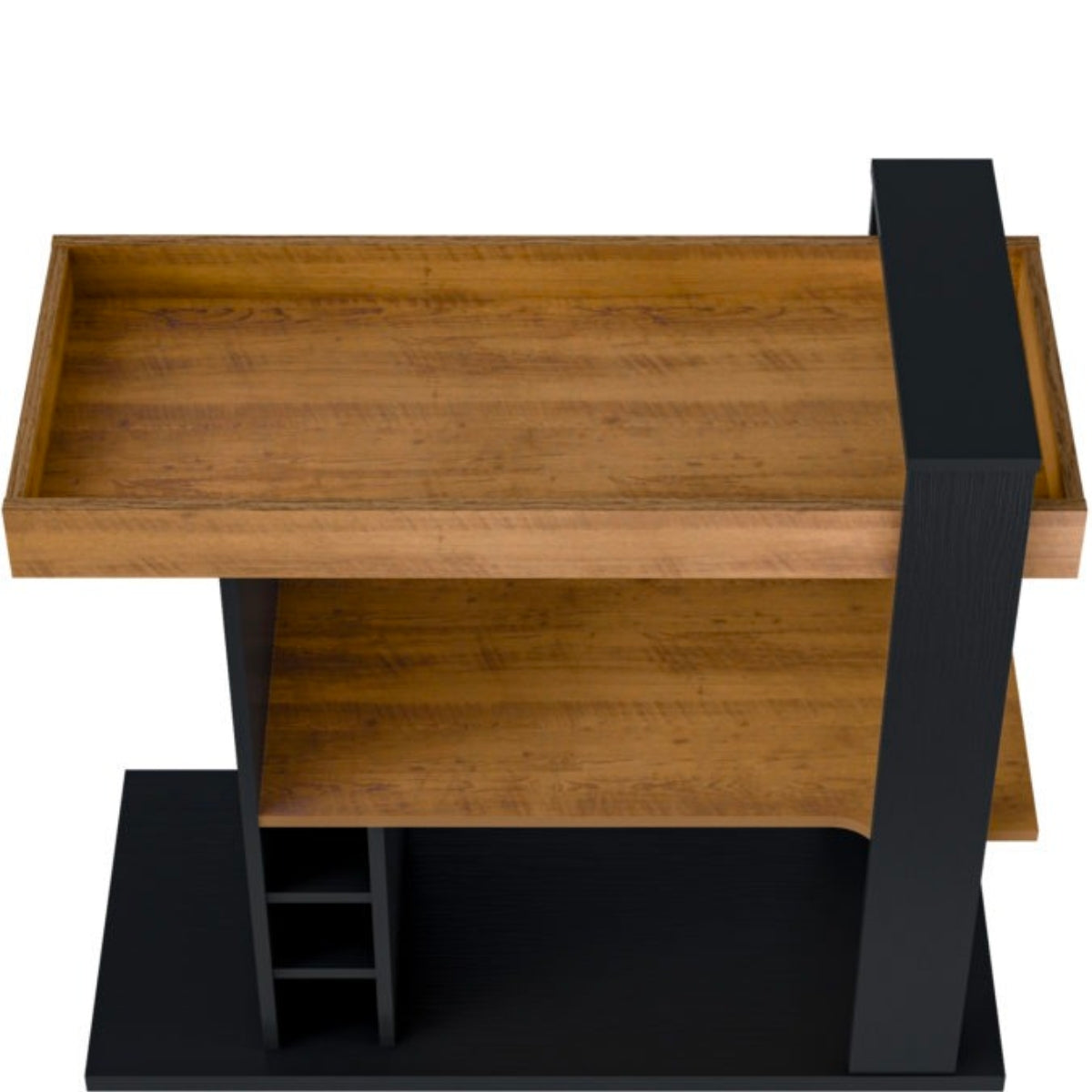 Naples Breakfast Bar/Drinks Cart - Black & Pine