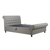 Castello Super King Side Ottoman - Grey