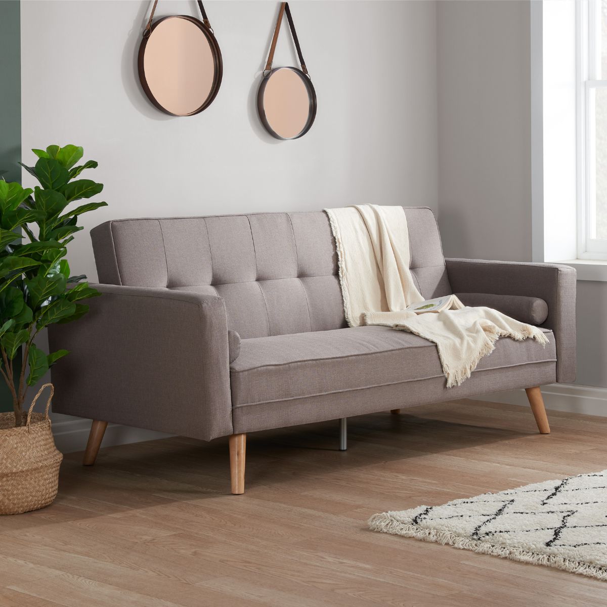 Ethan Large Sofa Bed Grey