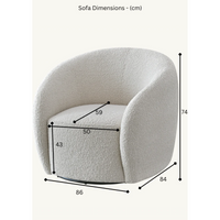 Aluxo Nolita Boucle Teddy Arm Chair