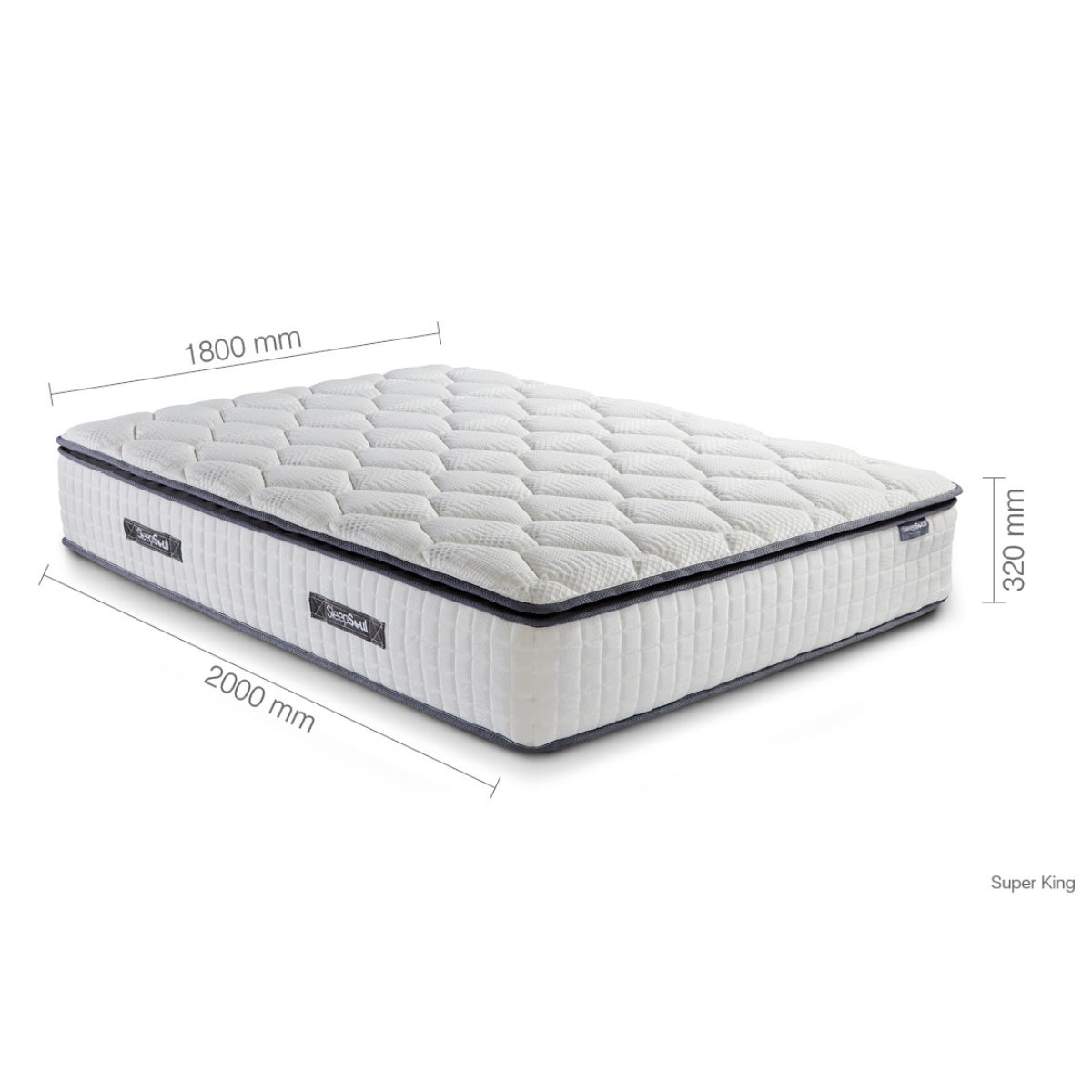 SleepSoul Bliss Super King Memory Foam Mattress 180cm