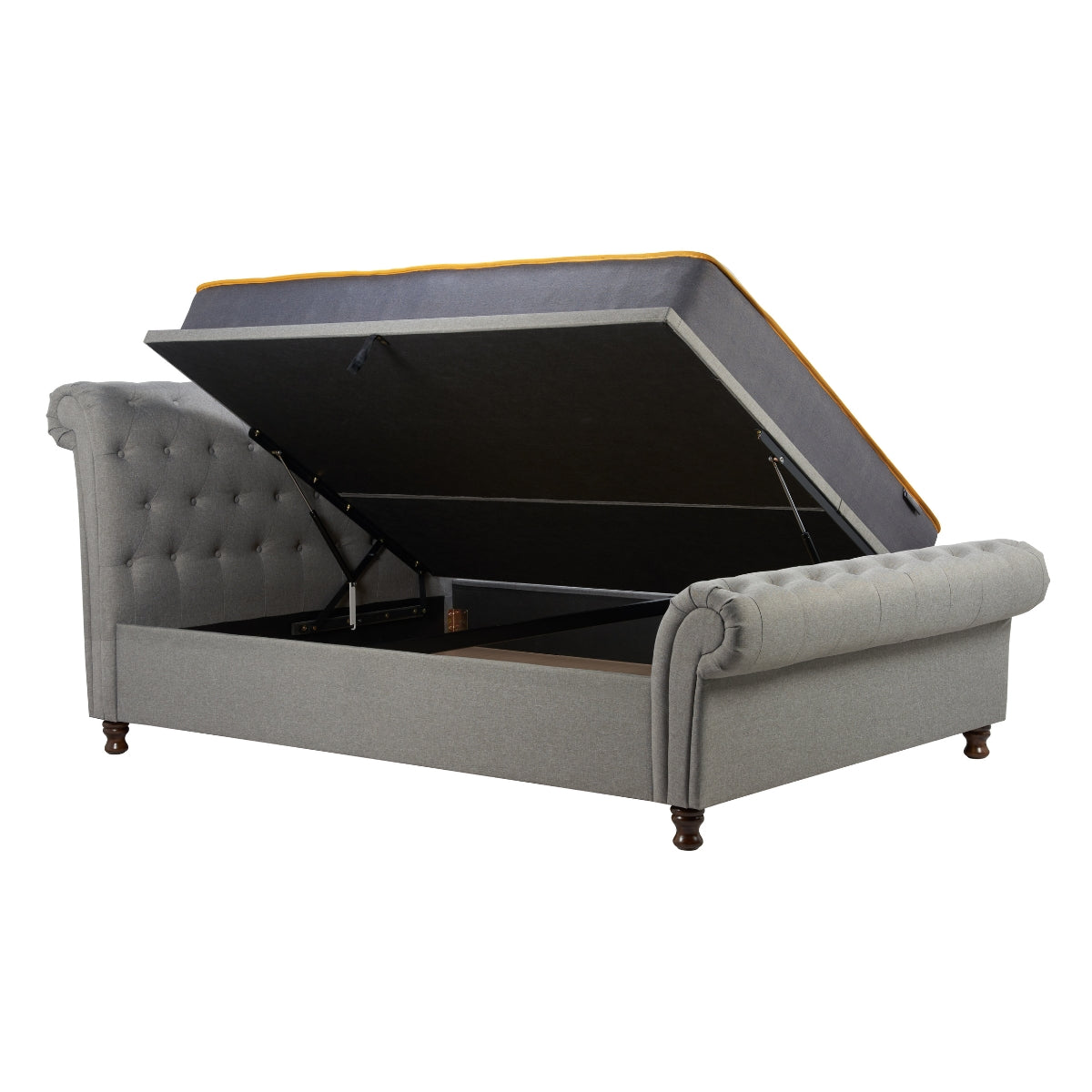 Castello Super King Side Ottoman - Grey