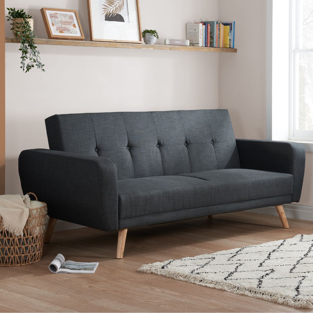 Farrow Large Sofa Bed Grey