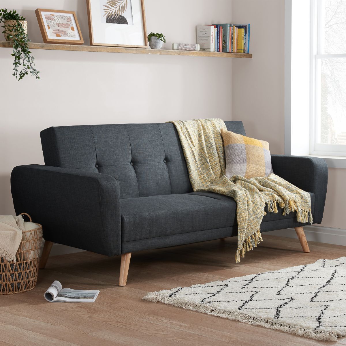 Farrow Large Sofa Bed Grey