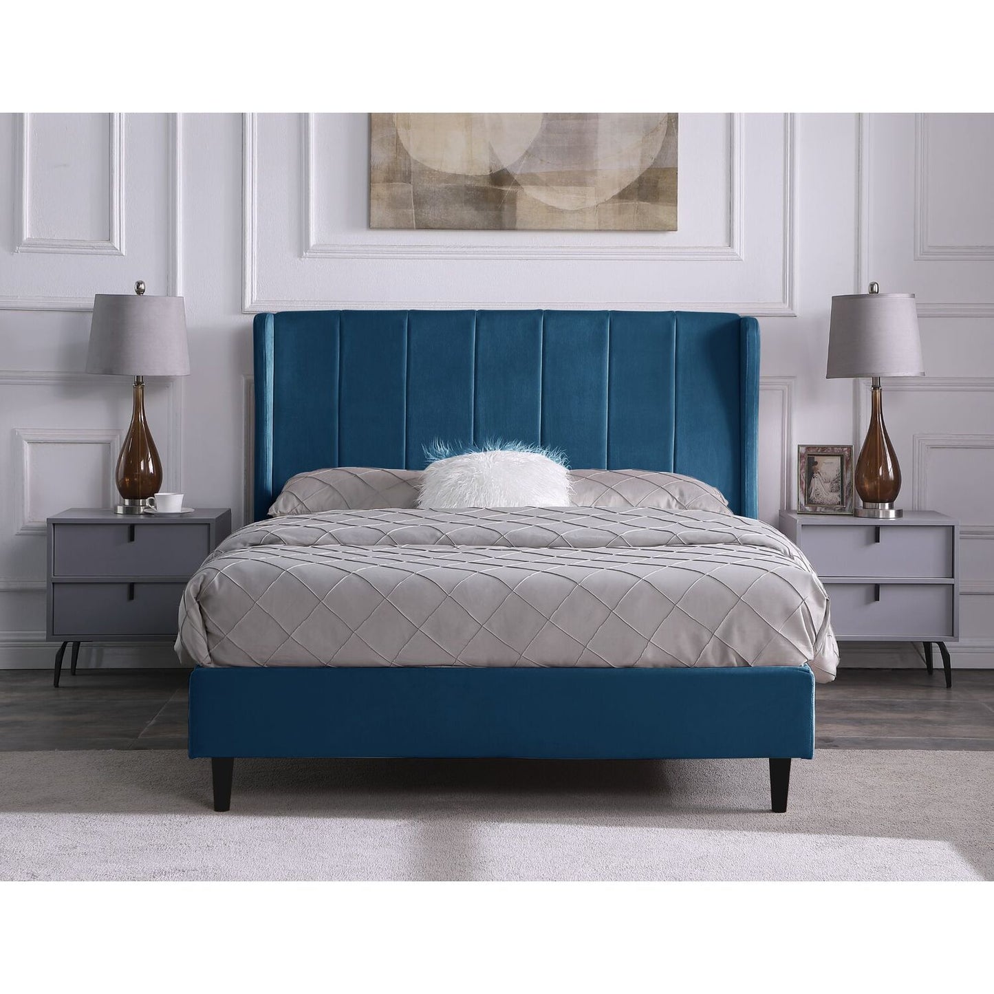 Amelia 4ft6 Double Bed - Velvet