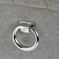 Silver Roll Top Dining Chair With Ring Pull