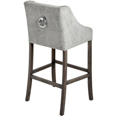 Luxury Ring Back Grey Bar Stool