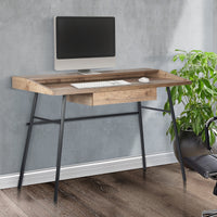 Urban 1 Drawer Rustic Office Desk With Shelf