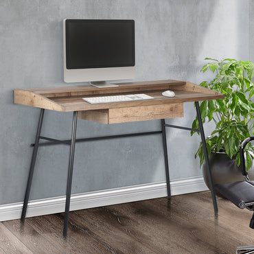 Urban 1 Drawer Rustic Office Desk With Shelf