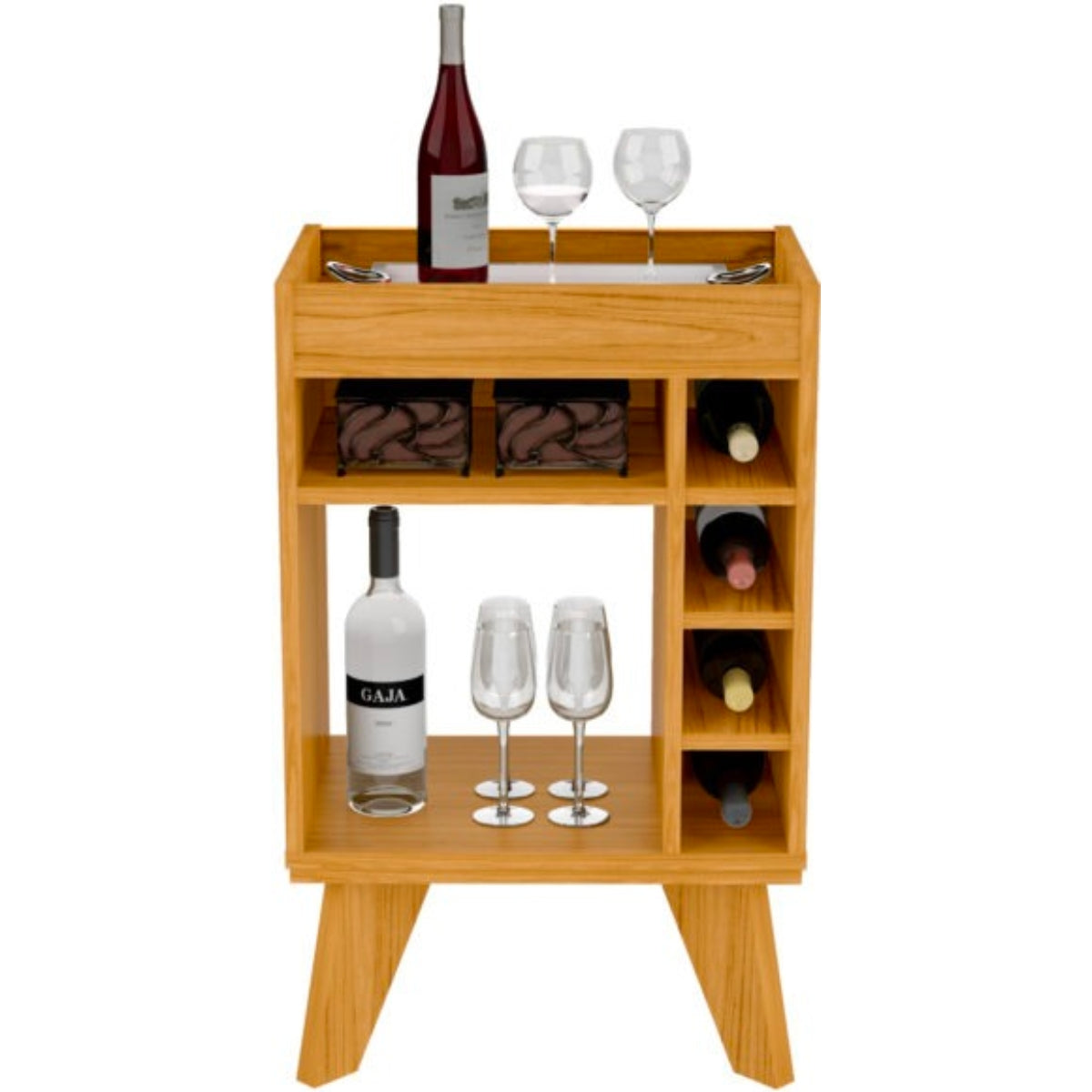 Naples Mini Bar/Side Table - Oak