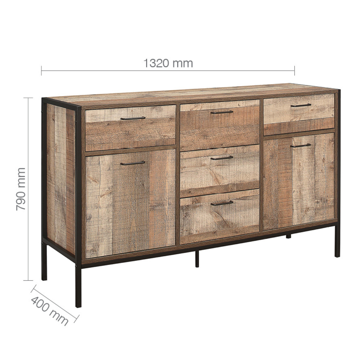 Urban Rustic Large Sideboard