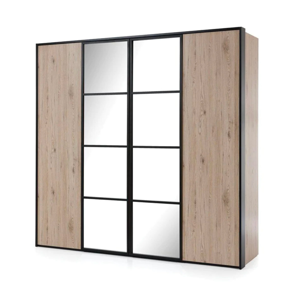 Loft Glass 4 Door Wardrobe 214cm