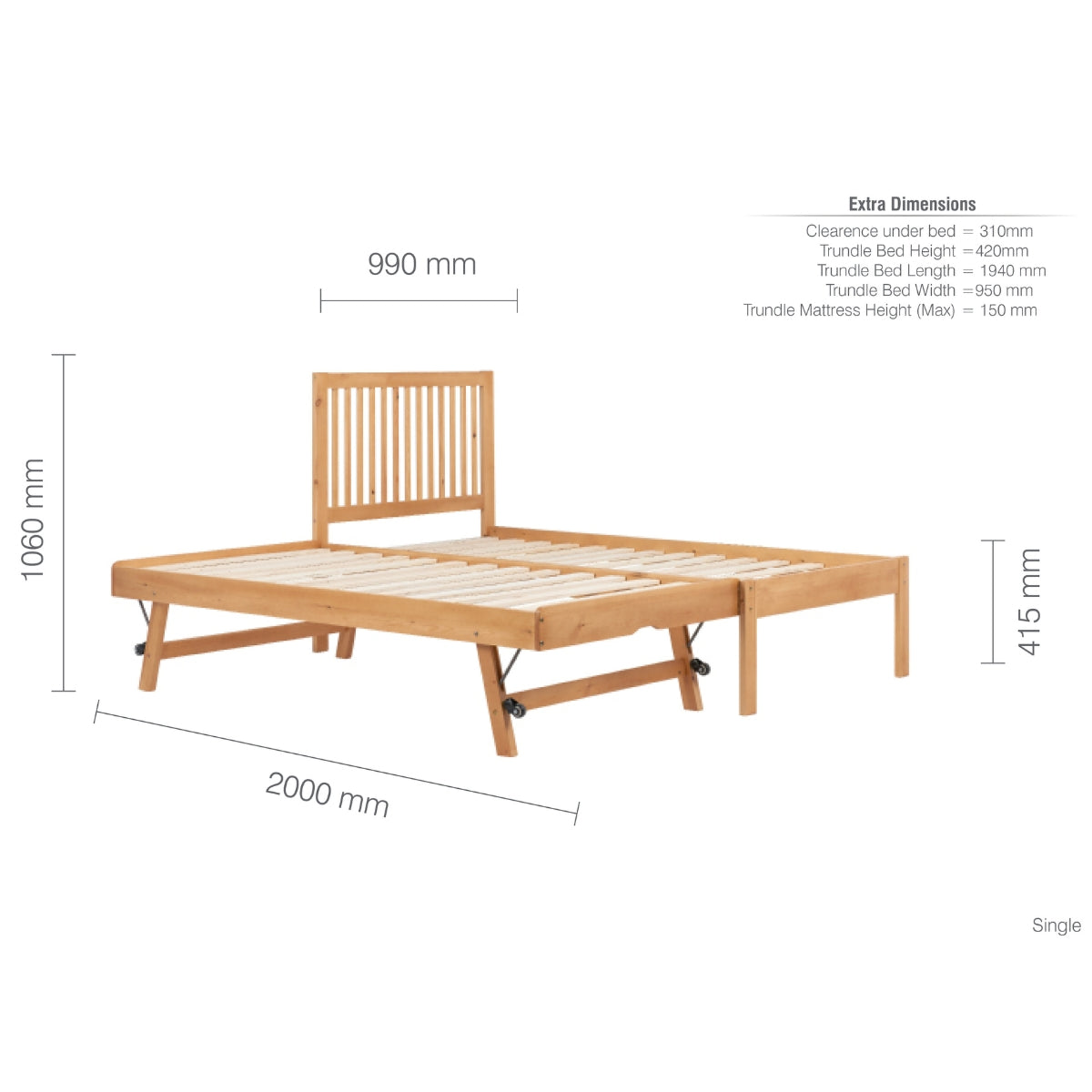 Buxton Trundle Guest Bed