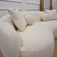 The Wave Boucle Sofa - Ivory