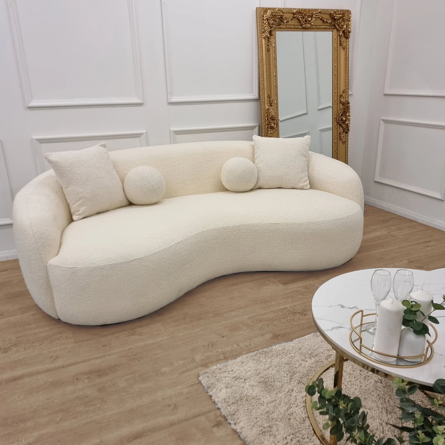 The Wave Boucle Sofa - Ivory