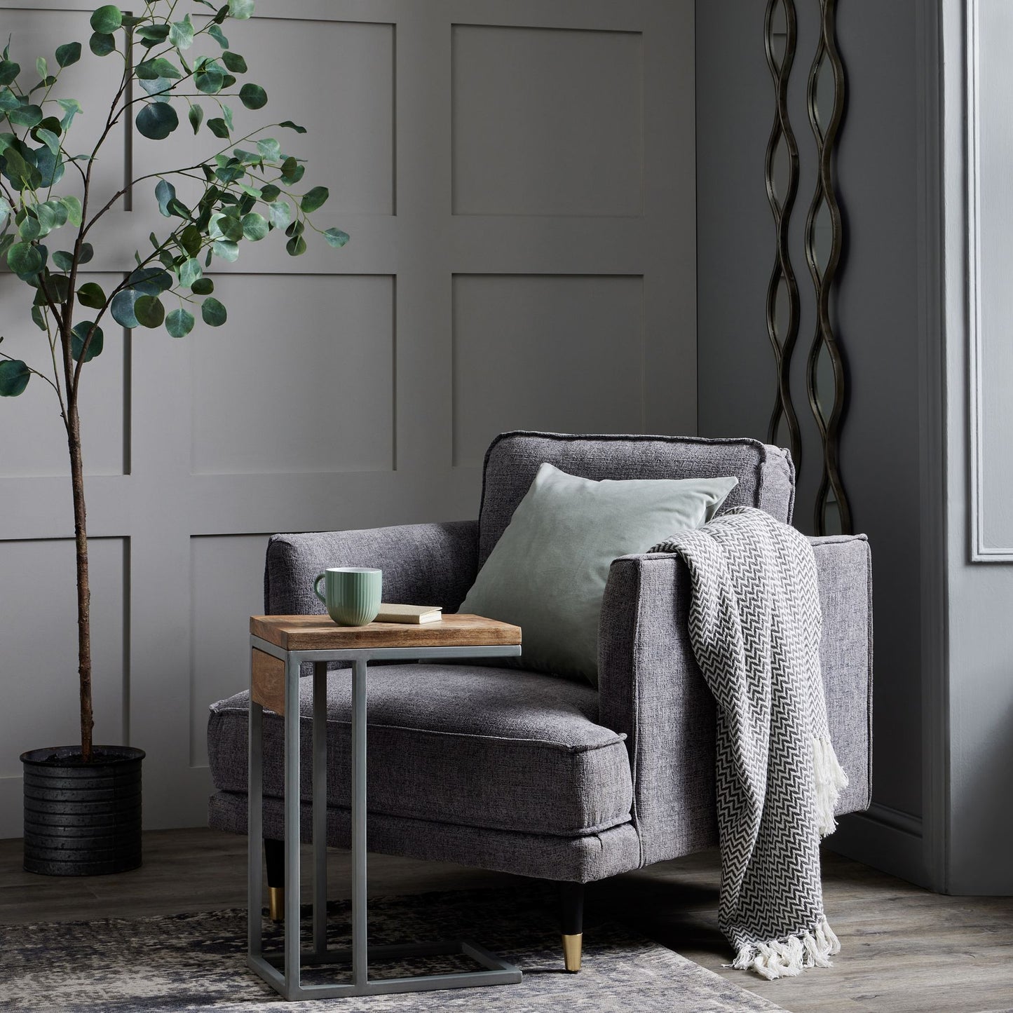 Hampton Grey Large Armchair