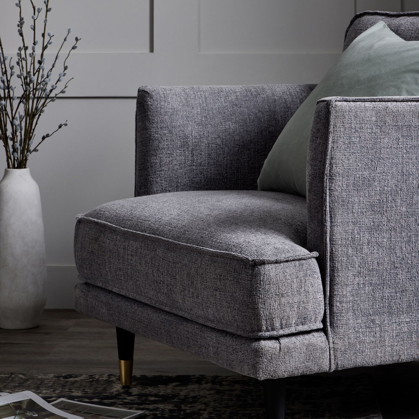 Hampton Grey Large Armchair