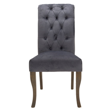 Knightsbridge Grey Roll Top Dining Chair