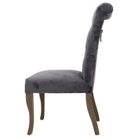 Knightsbridge Grey Roll Top Dining Chair