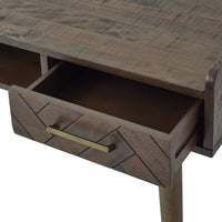 Havana Gold 2 Drawer Office Desk