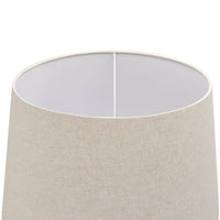 Delaney Grey Pillar Lamp With Linen Shade