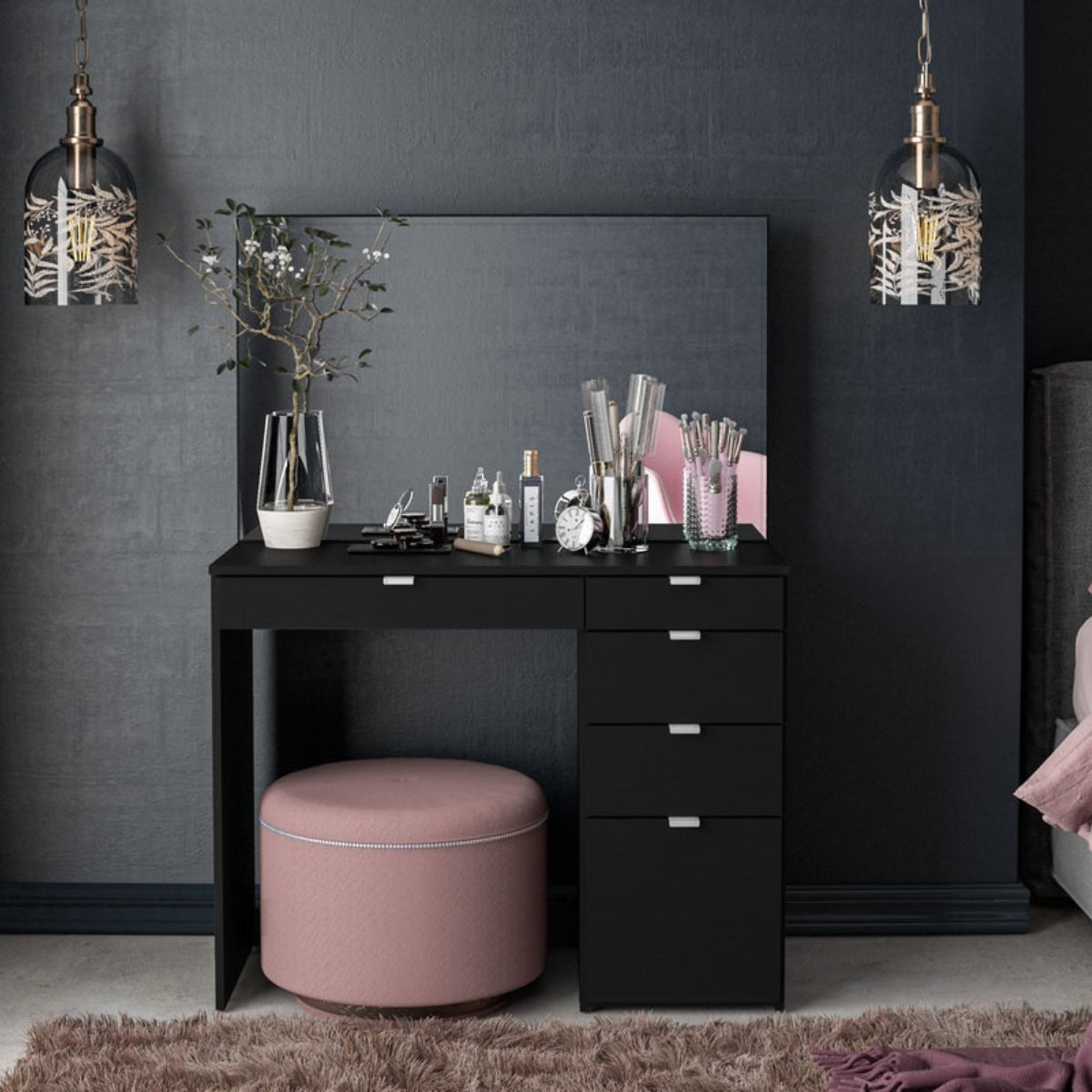 Ava 5 Drawer Dressing Table