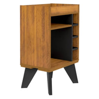 Naples Mini Bar/Side Table - Black & Pine