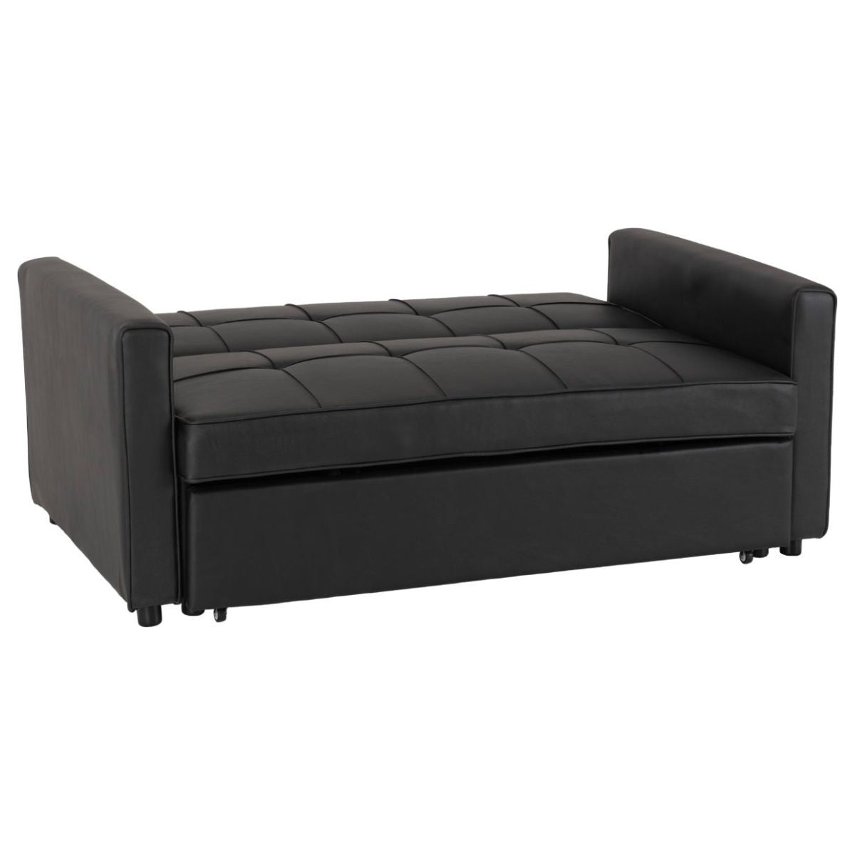 Astoria Sofa Bed - Black Faux Leather