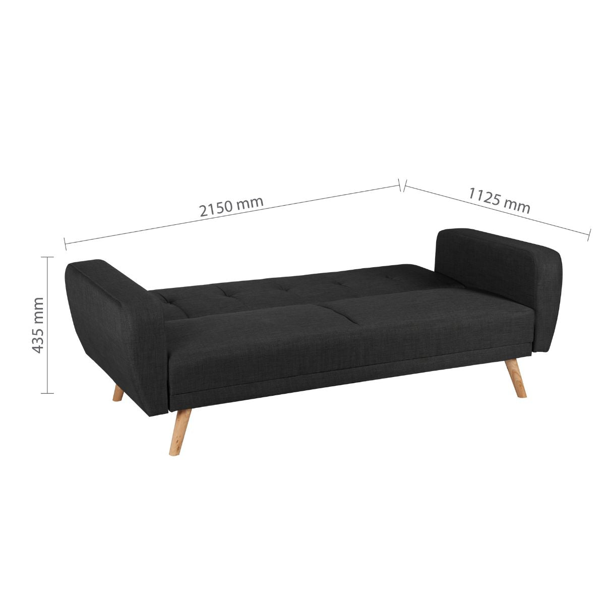 Farrow Large Sofa Bed Grey