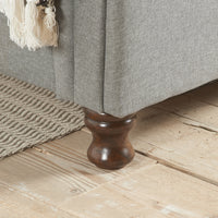 Castello Super King Side Ottoman - Grey