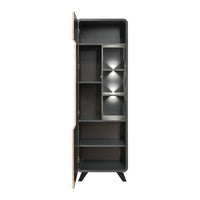 Anthracite Round Edge Tall Cabinet