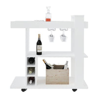 Naples Breakfast Bar/Drinks Cart - White