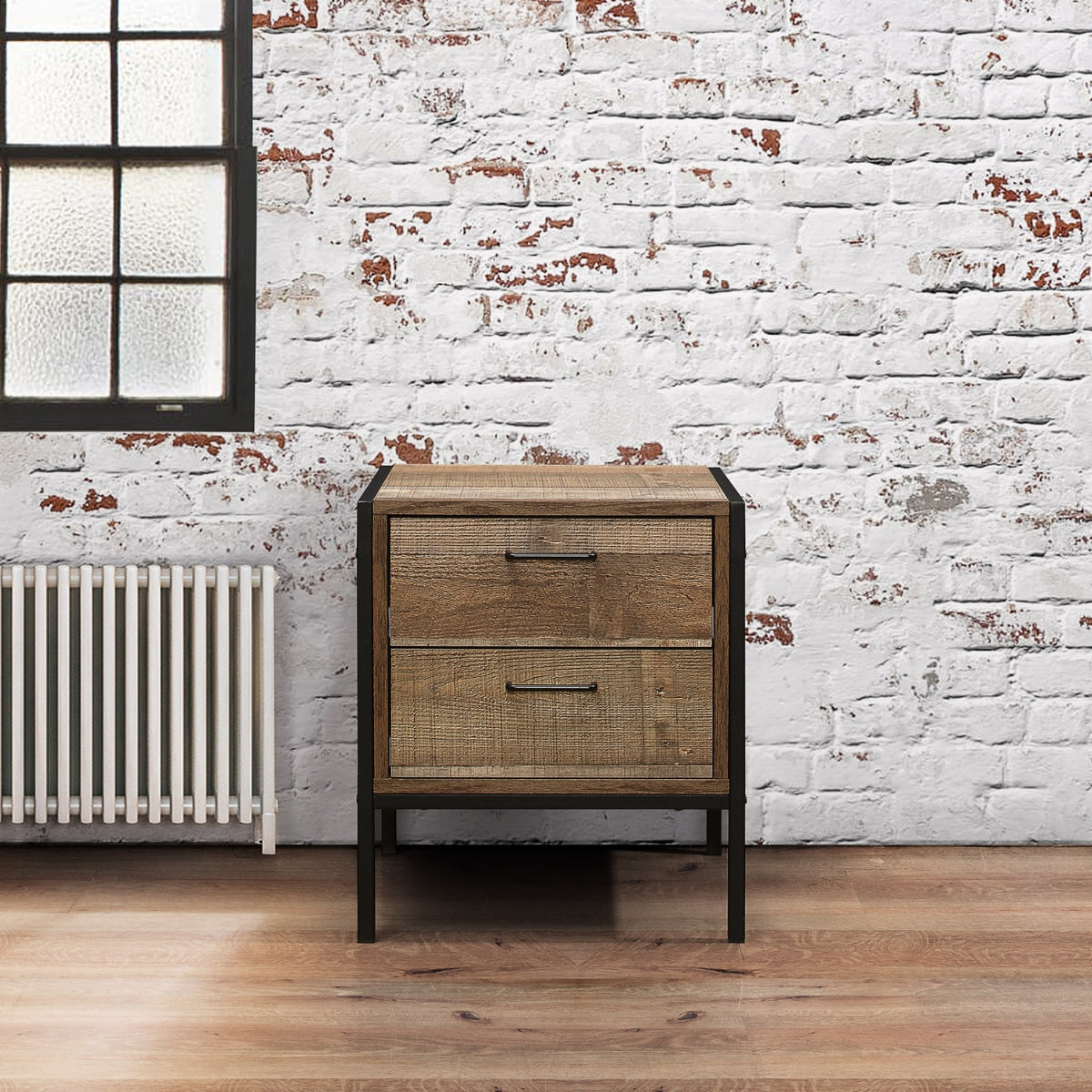 Urban 2 Drawer Rustic Bedside