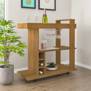 Naples Breakfast Bar/Drinks Cart - Oak