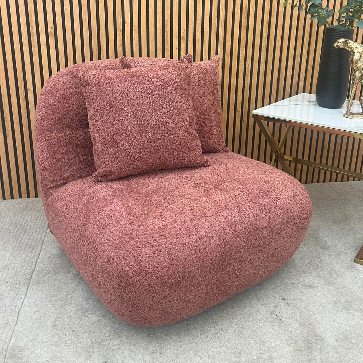 Miami Accent Boucle Swivel Chair