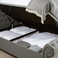 Castello Super King Side Ottoman - Grey