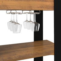 Naples Breakfast Bar/Drinks Cart - Black & Pine