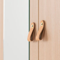 Brooklyn 2 Door 1 Drawer Mirrored Wardrobe in Oak Effect and Grey Finish