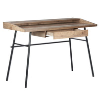 Urban 1 Drawer Rustic Office Desk With Shelf