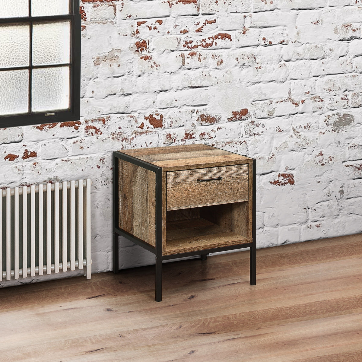 Urban Rustic 1 Drawer Bedside