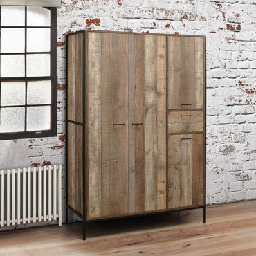 Urban Rustic 4 Door Wardrobe